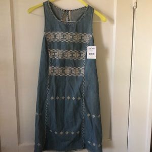 Free people NWT denim tunic/mini dress size large